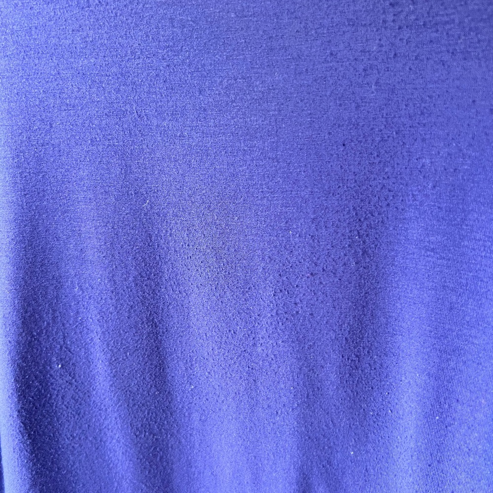 Eileen Fisher Purple Scoop Neck 3/4 Sleeve Top - Picture 4 of 8